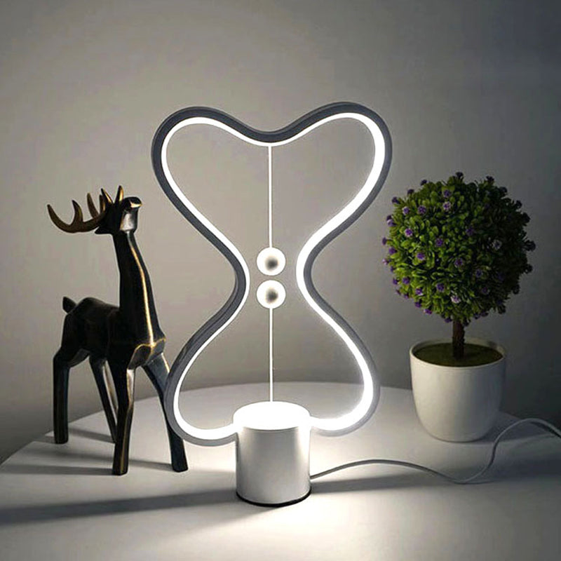 Magnetic Curved Night Stand Light Simple Metal Bedroom LED Table Light