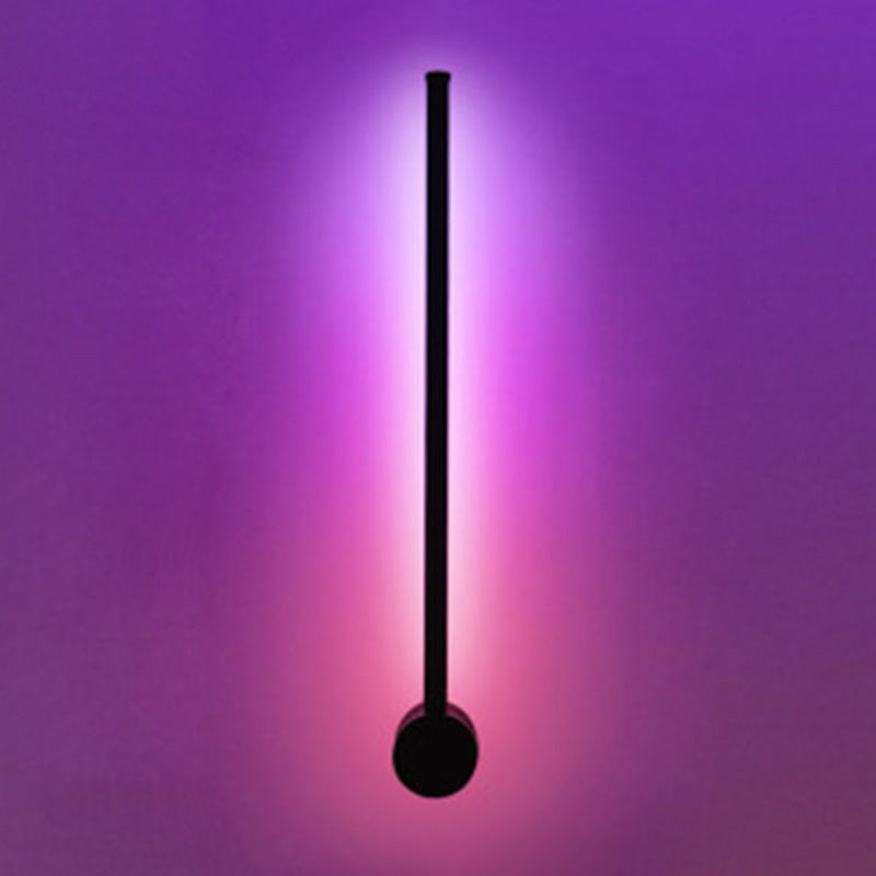 Accesorio de iluminación de pared de metal recto RGB RGB Black Wall Montion Lighture
