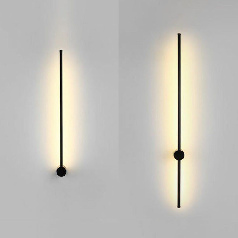 Accesorio de iluminación de pared de metal recto RGB RGB Black Wall Montion Lighture