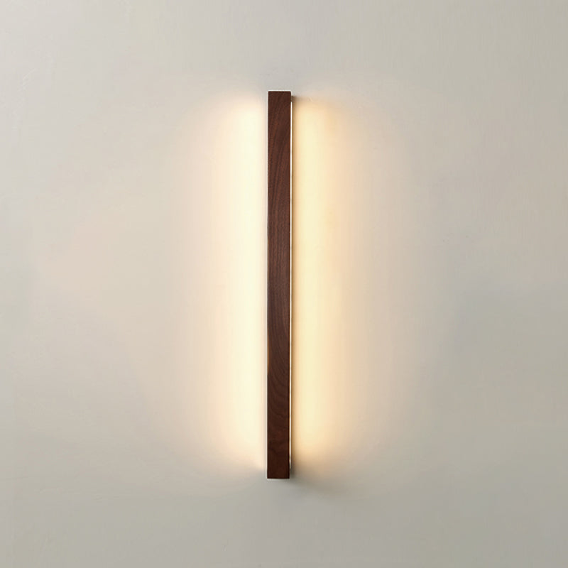 Wood Linear 1-Light Wall Sconce Contemporary Wall Mounted Lamp for Bedroom