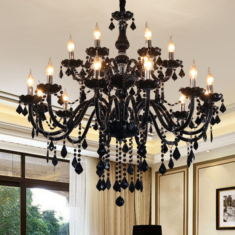 Lámpara de araña de velas iluminación de vidrio tradicional iluminación para restaurante