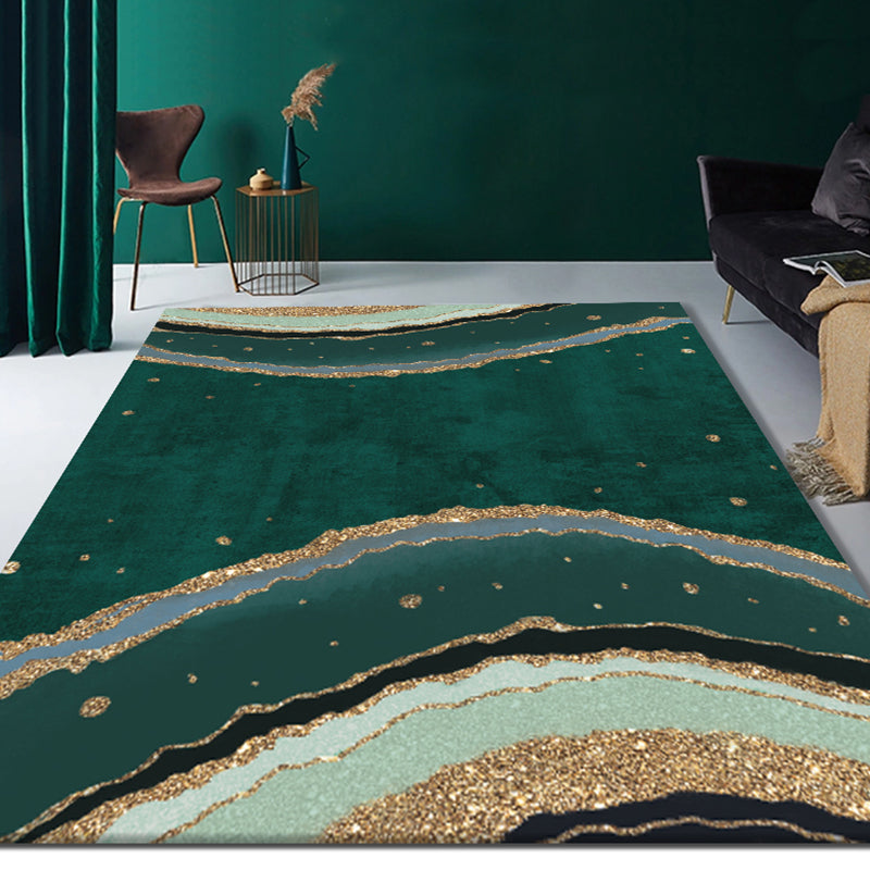 Color Mixed Luxury Area Carpet Polyester Color Blooming Indoor Rug Washable Carpet for Living Room