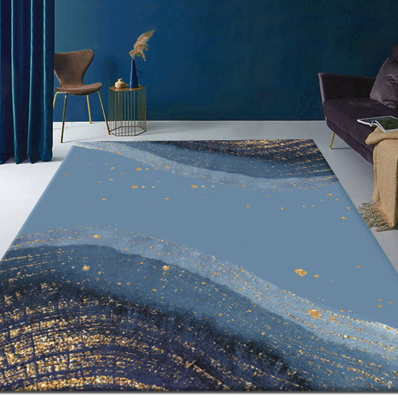 Color Mixed Luxury Area Carpet Polyester Color Blooming Indoor Rug Washable Carpet for Living Room