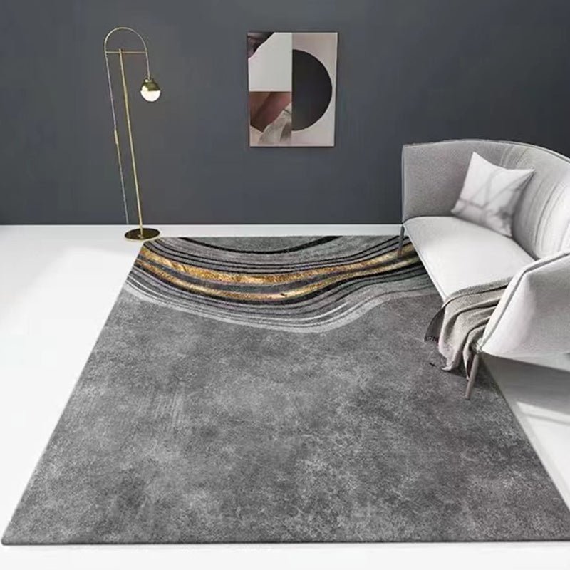 Color Mixed Simple Area Carpet Polyester Color Blooming Indoor Rug Easy Care Carpet for Living Room