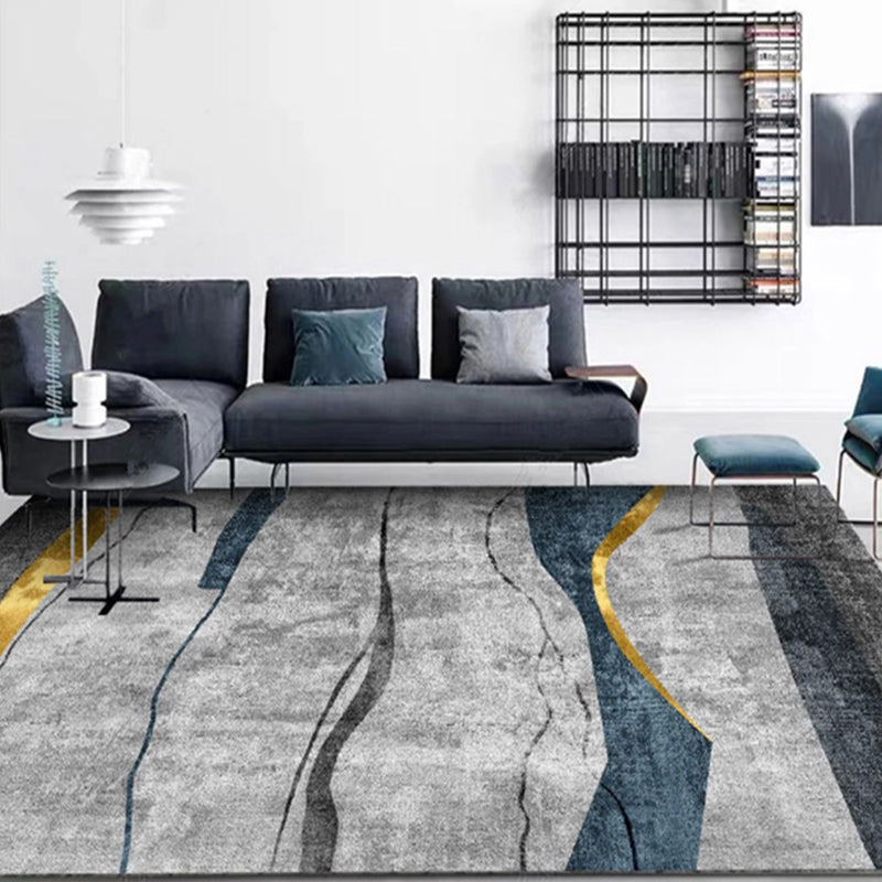 Tono grigio semplice tappeto interno in poliestere Rendering tappeto tappeto resistente alle macchie per la decorazione della casa