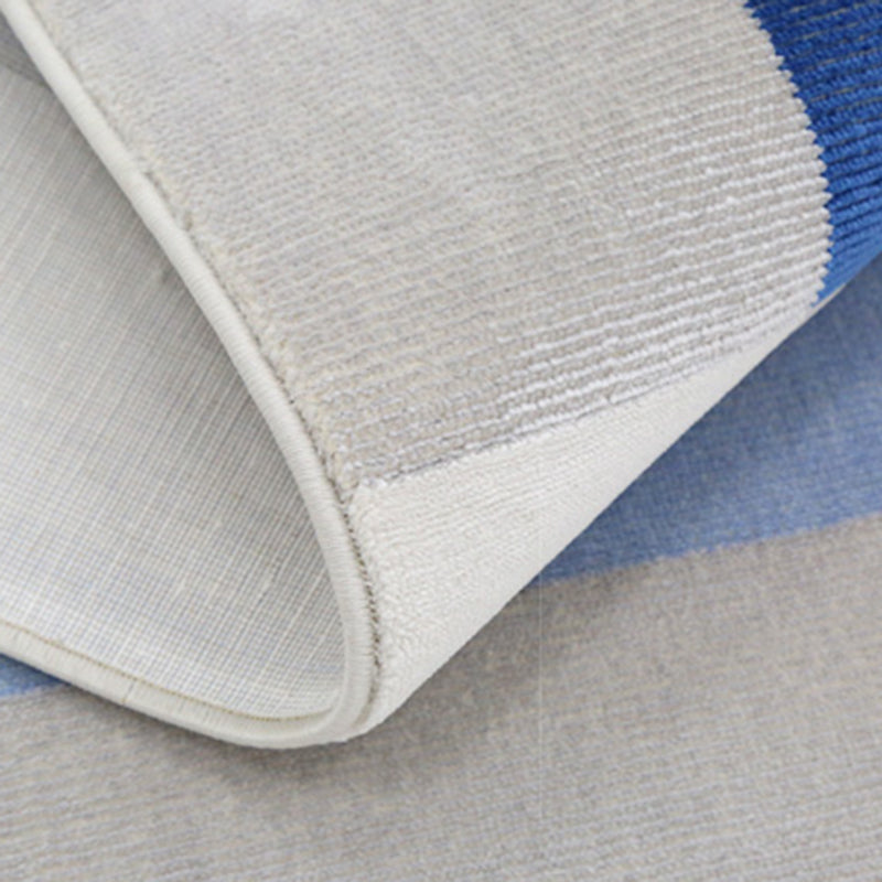 Simple Gradient Traces Carpet Blue Tone Polyester Rug Stain Resistant Carpet for Home Decoration