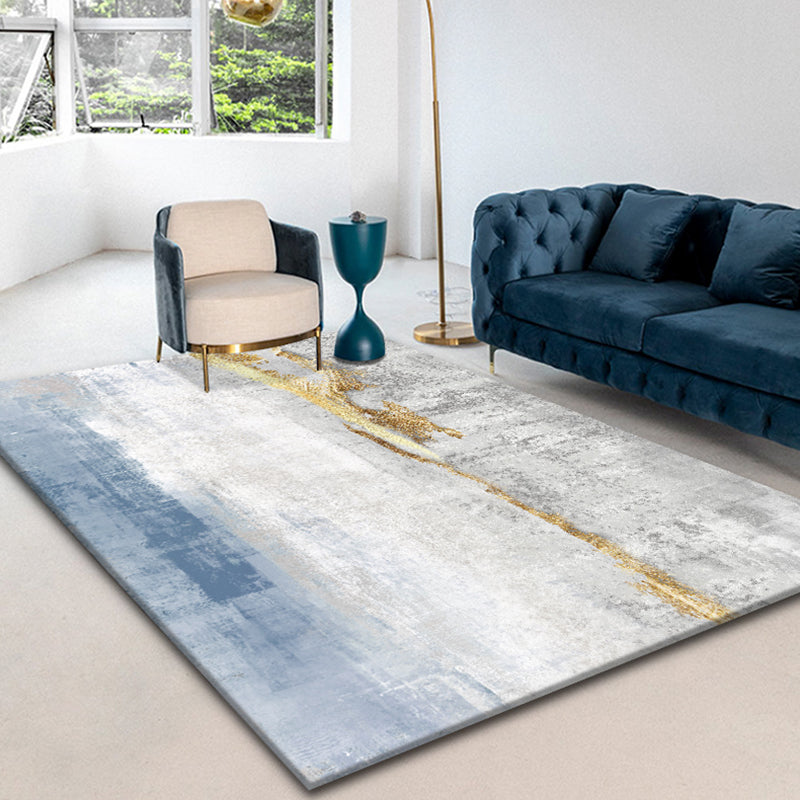 Tapis moderne à traces de fleurs, en Polyester mélangé, avec envers antidérapant, pour la décoration de la maison