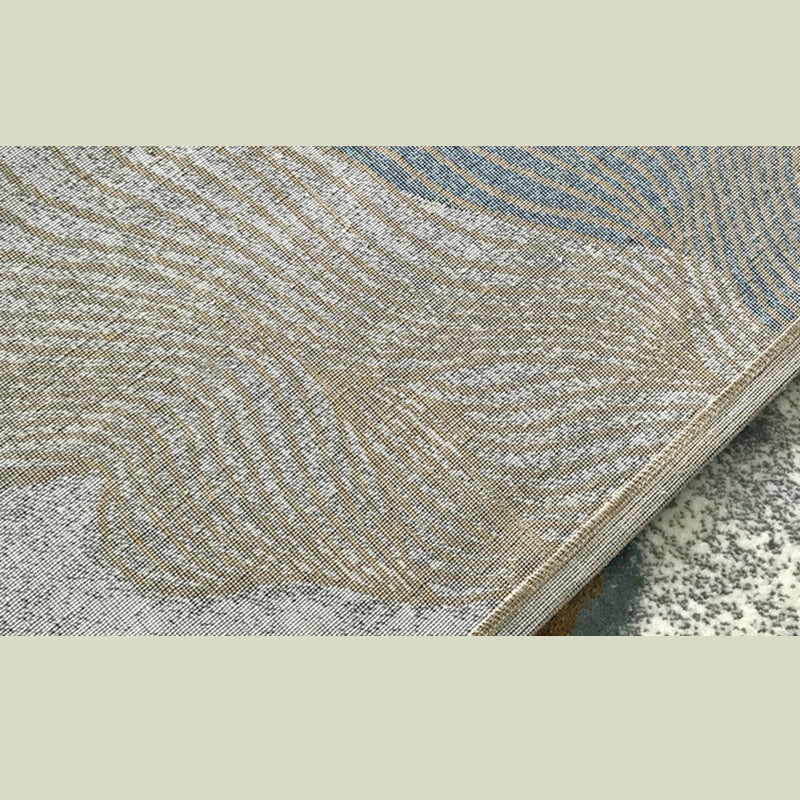 Nordic Ink Traces Carpet Color Mixed Polyester Rug Anti-Slip Backing Carpet for Home Decoration