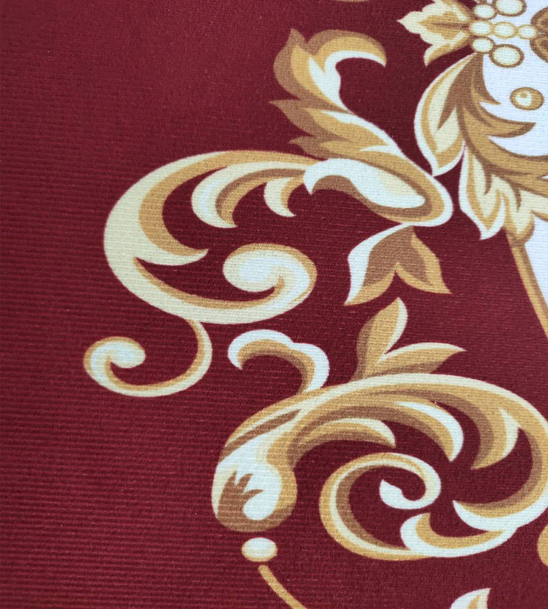 Classical Flower Print Rug Gorgeous Trendy Area Rug Anti-Slip Backing Carpet for Living Room