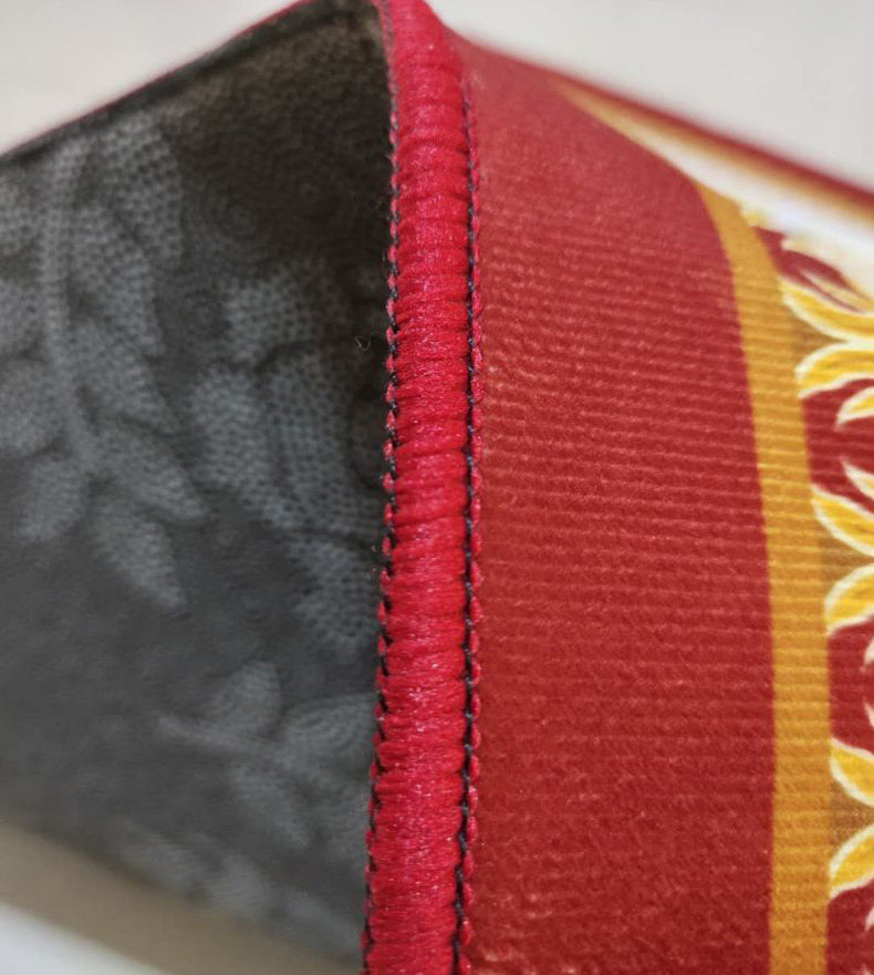 Classical Flower Print Rug Gorgeous Trendy Area Rug Anti-Slip Backing Carpet for Living Room