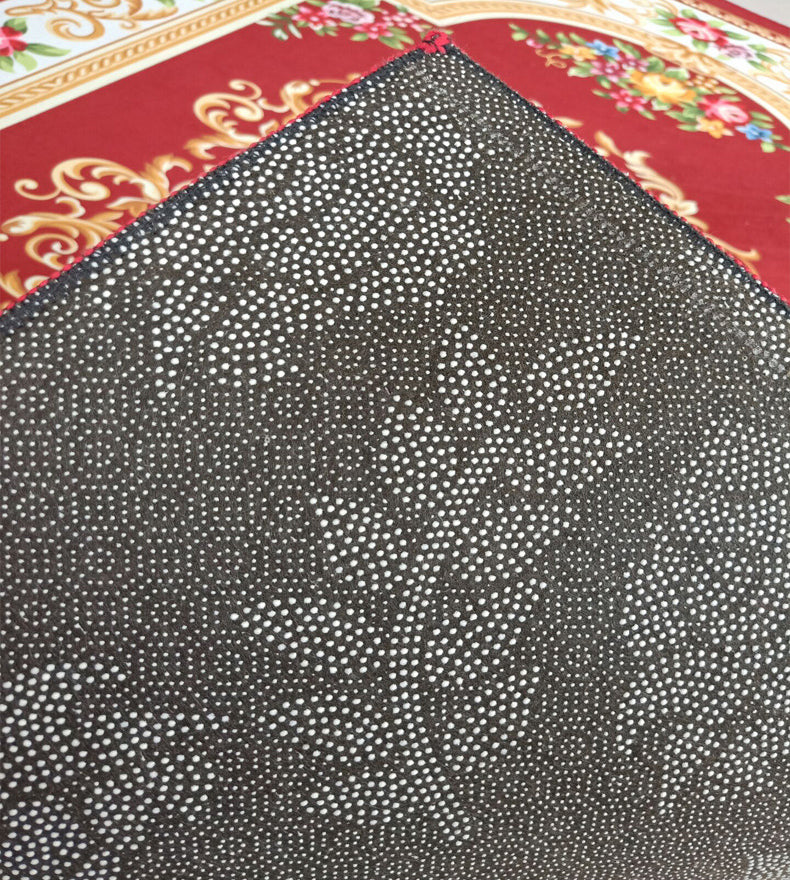 Classical Flower Print Rug Gorgeous Trendy Area Rug Anti-Slip Backing Carpet for Living Room