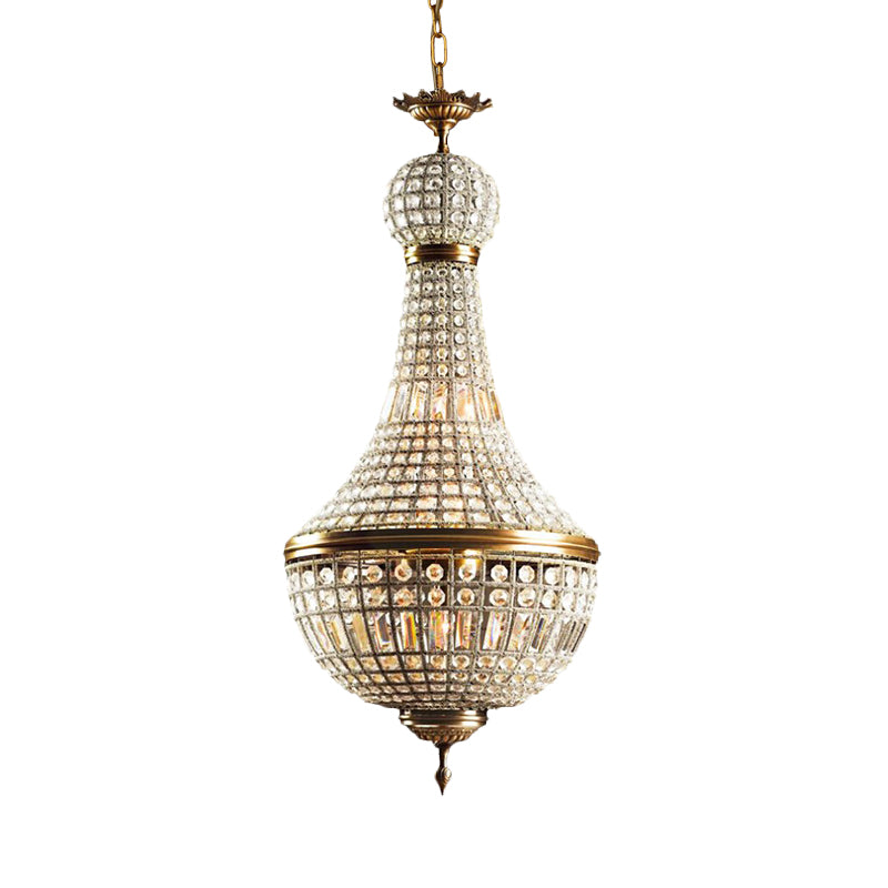 Basket chambre lustre lamp minimalisme cristal 6 lumières en laiton suspension