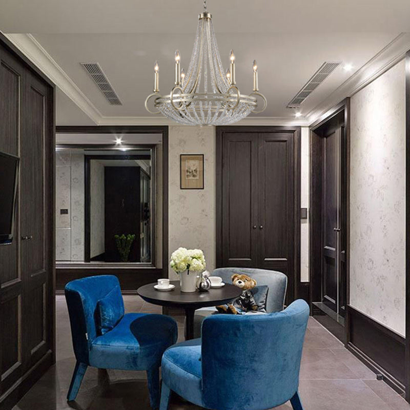 6 lumières lustres de style bougie