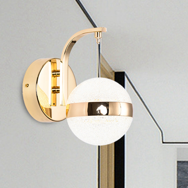 Lámpara de montaje de pared LED de oro Lucina de apliques de pared de la pared retro del cristal para sala de estar