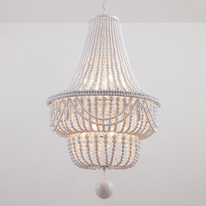 Korbförmige hölzerne Anhänger Kronleuchter Landstil Deckenhängung Lampe