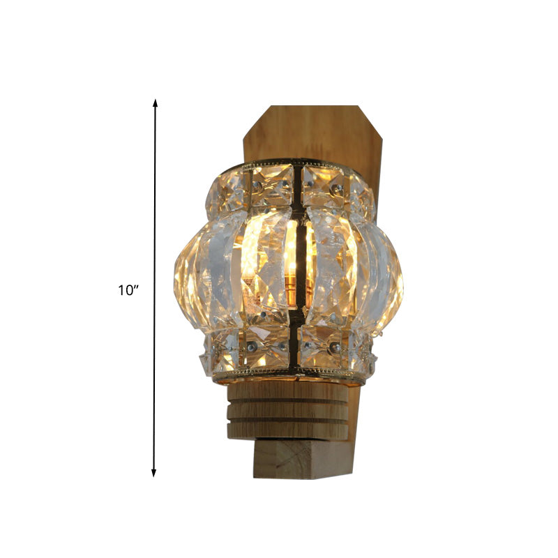 Luz de cristal de cristal cuadrado/globo Minimalista 1 Cabeza de la sala de estar accesorio de iluminación de la pared