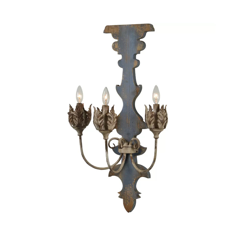 Wood Grey/White Wall Lighting Idea Candlestick 3/4 Lights Traditional Sconce Light Fixture