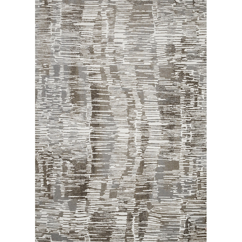 Grey Tone Eclectic Rug Polyester Carpet Mottled Effect Indoor Rug Non-Slip Backing for Living Room