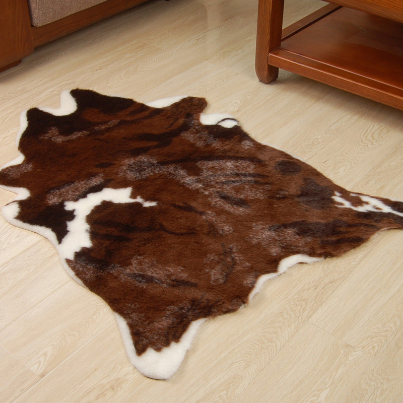 Fashionable Brown Animals Pattern Rug Polyester Area Carpet Stain Resistant Area Rug for Home Decor