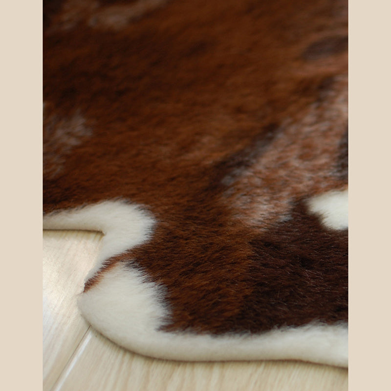 Fashionable Brown Animals Pattern Rug Polyester Area Carpet Stain Resistant Area Rug for Home Decor