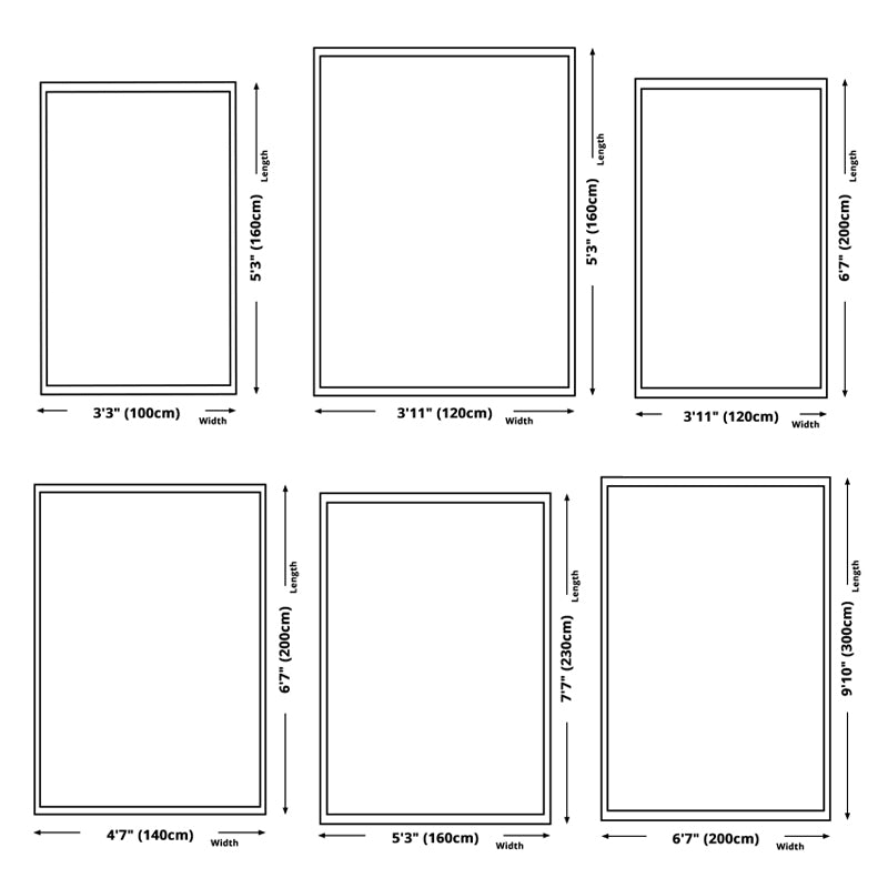 Color Mixed Simple Rug Polyester Carpet Ink Traces Indoor Rug Anti-Slip Backing for Living Room