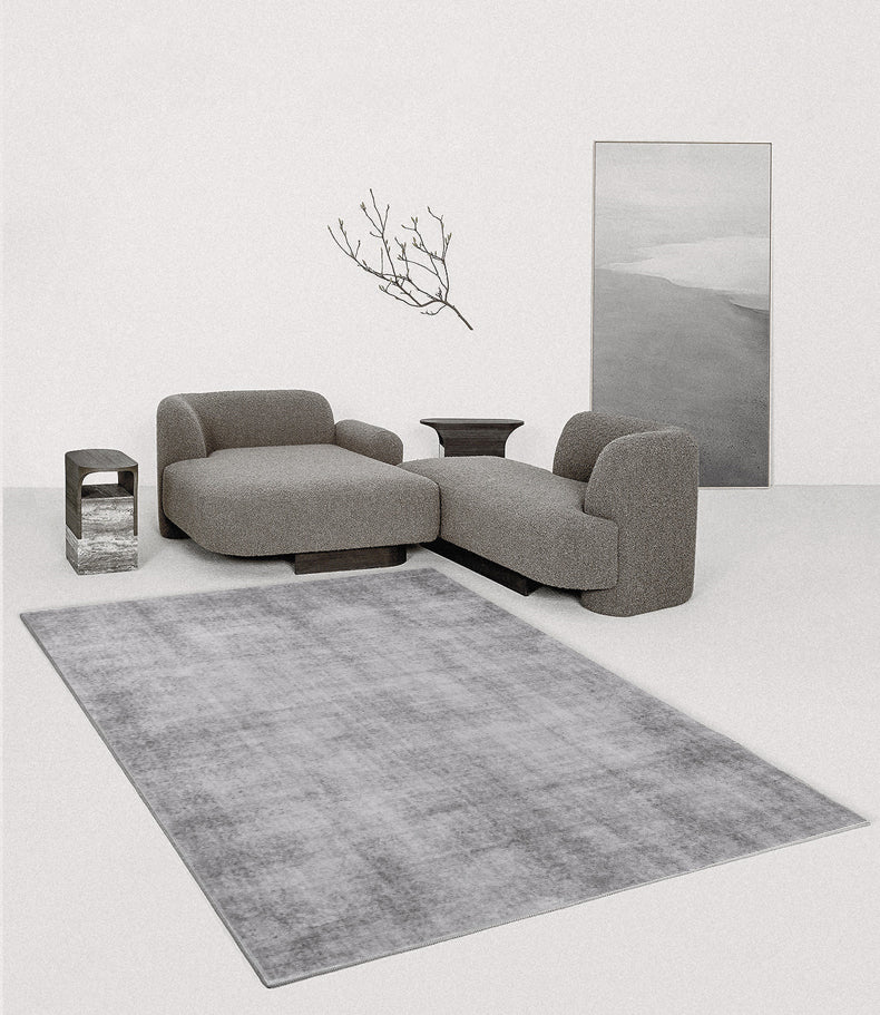 Color Mixed Simple Rug Polyester Carpet Ink Traces Indoor Rug Anti-Slip Backing for Living Room
