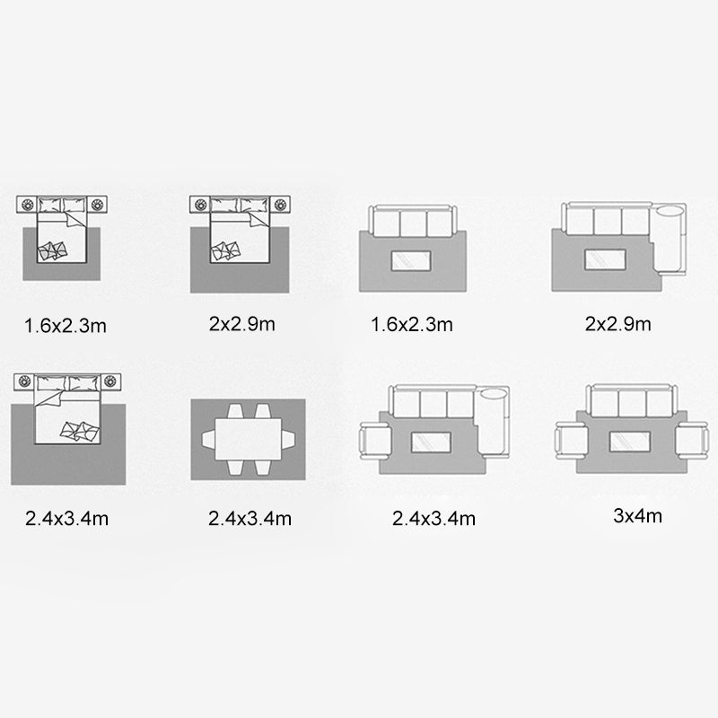 White Tone Comfort Area Carpet Polyester Gradient Traces Indoor Rug Easy Care Carpet for Living Room