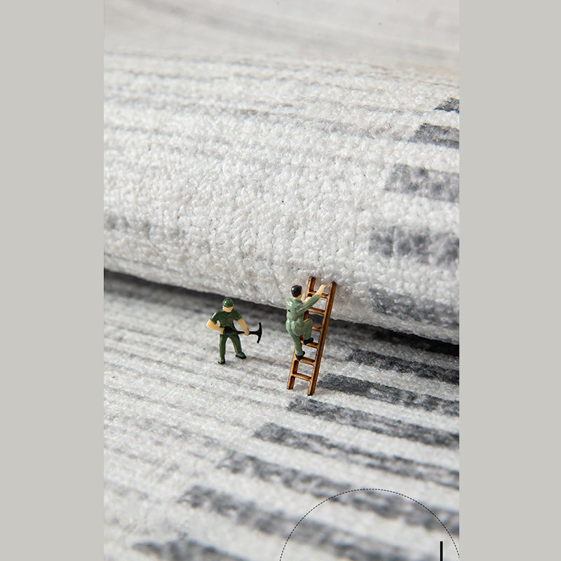 Apricot Tone Modern Area Carpet Polyester Abstract Stripe Indoor Rug Washable Carpet for Living Room