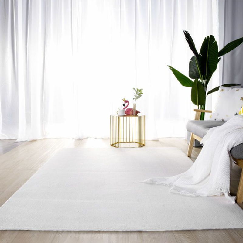 Tapis décontracté de couleur unie, gris clair, en Polyester, pour l'intérieur, anti-fendu, pour la décoration de la maison
