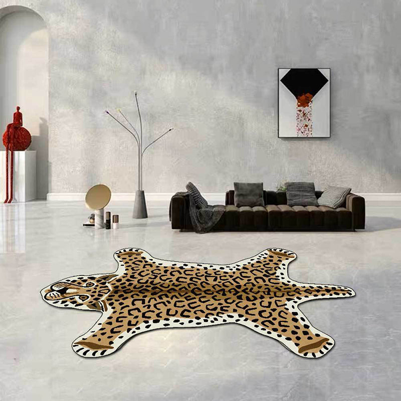 Tappeto di tappeto in poliestere di tappeti in poliestere per tappeti per leopardo leopardo per soggiorno resistente alle macchie per soggiorno