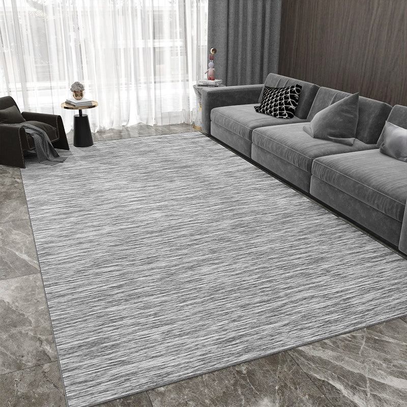 Gray Tone Simplicity Indoor Rug Polyester Mottled Effect Carpet Non-Slip Backing Rug for Living Room