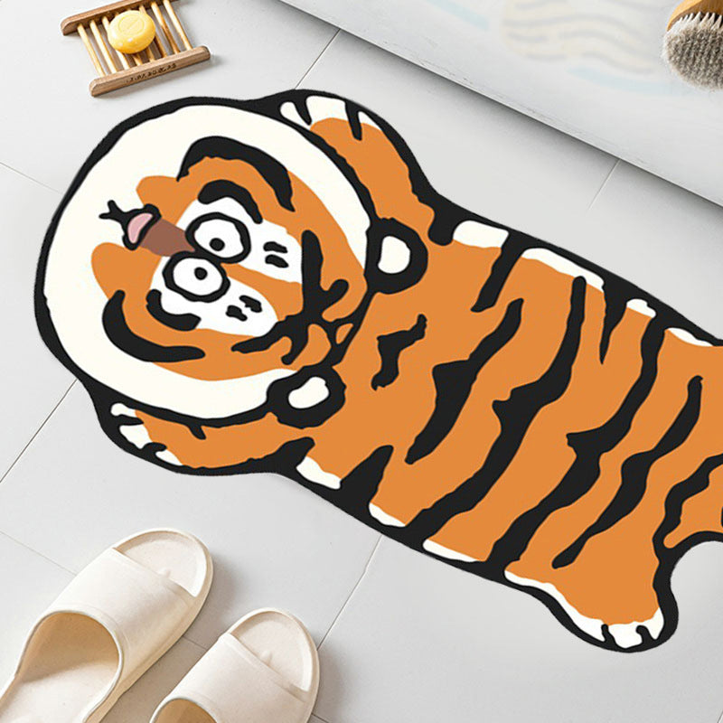 Rapis à imprimé tigre nouveau pour enfants Polyester Tapis d'intérieur