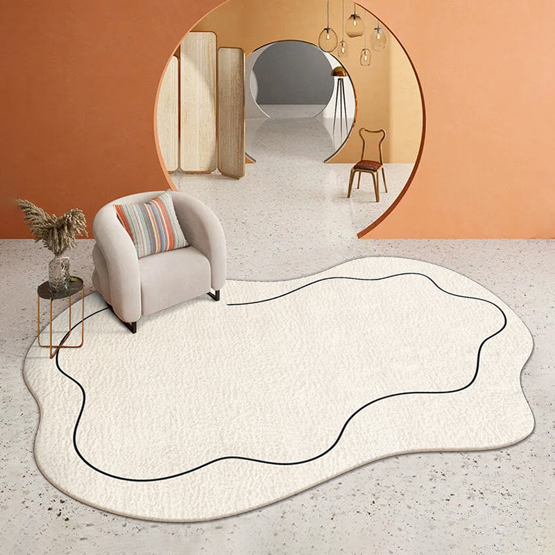 Chapeur de chambre intérieure décontractée Chapine de tapis de couleur pure en polyester