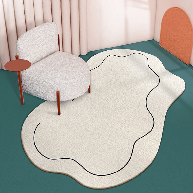 Chapeur de chambre intérieure décontractée Chapine de tapis de couleur pure en polyester