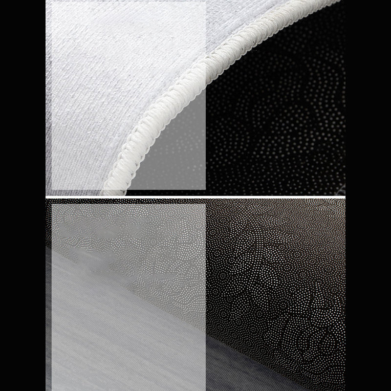 Solid Color Simple Indoor Rug Polyester Gradient Effect Carpet Non-Slip Backing Rug for Living Room