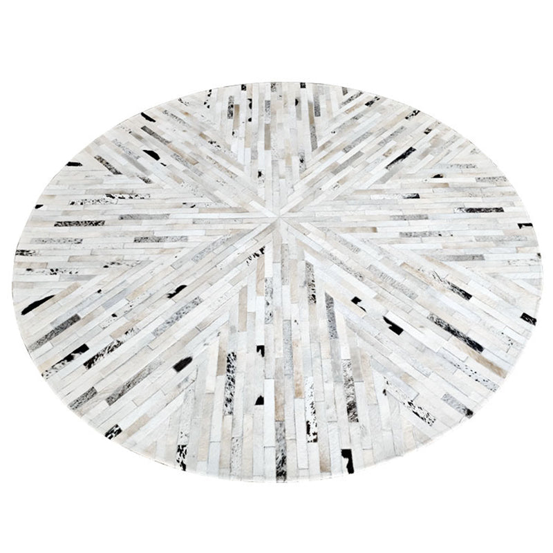 Tappeto multicolore rotondo che gira il tappeto del soggiorno in moquette di mucca con supporto non slip