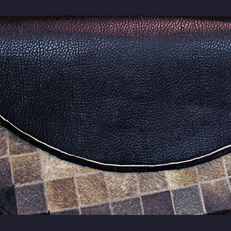 Tappeto multicolore rotondo che gira il tappeto del soggiorno in moquette di mucca con supporto non slip