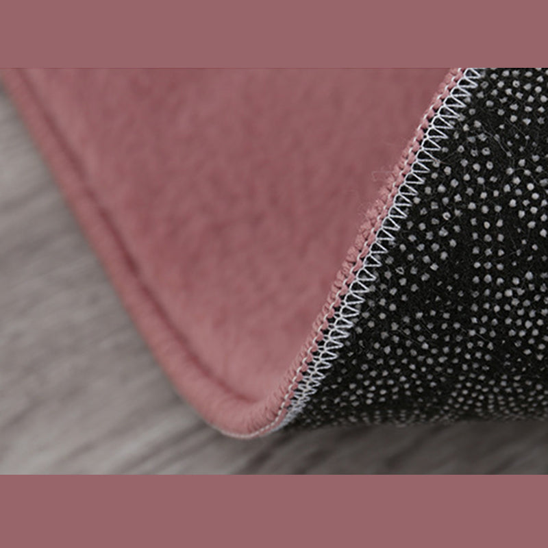 Blue Area Carpet Polyester Solid Color Area Rug Easy Care Washable Rug for Bedroom