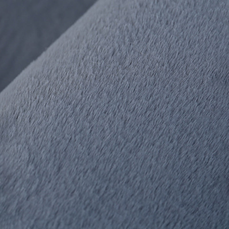 Blue Area Carpet Polyester Solid Color Area Rug Easy Care Washable Rug for Bedroom