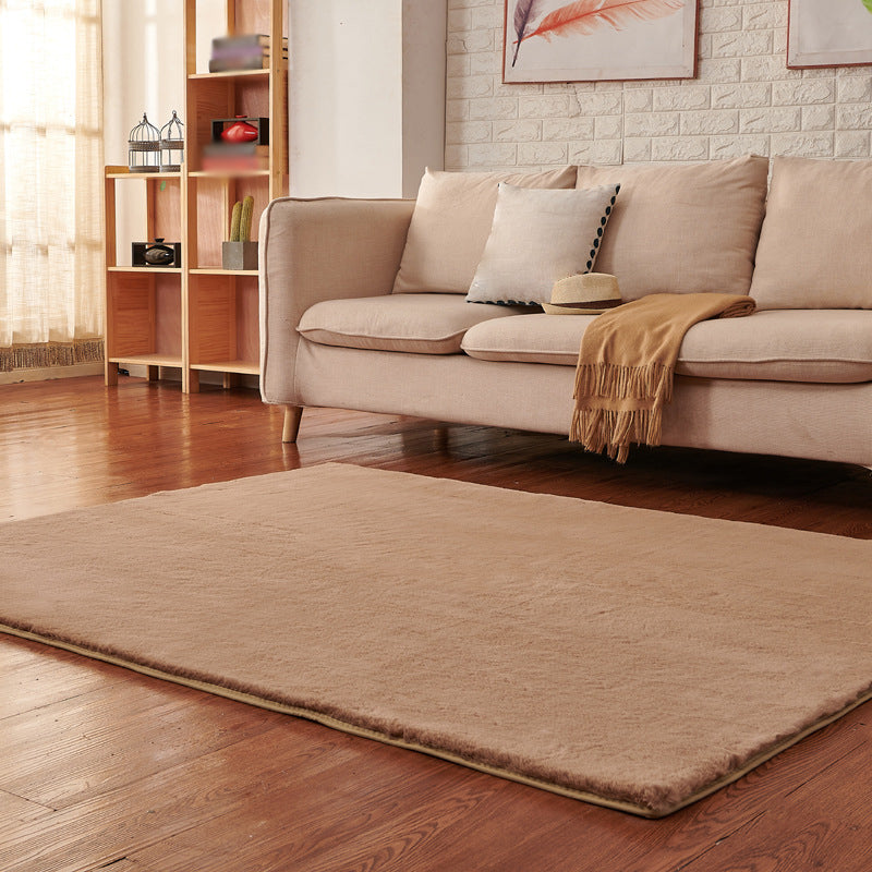 Área de sala de estar marrón alfombra Área de color sólido alfombra poliéster alfombra de respaldo sin deslizamiento