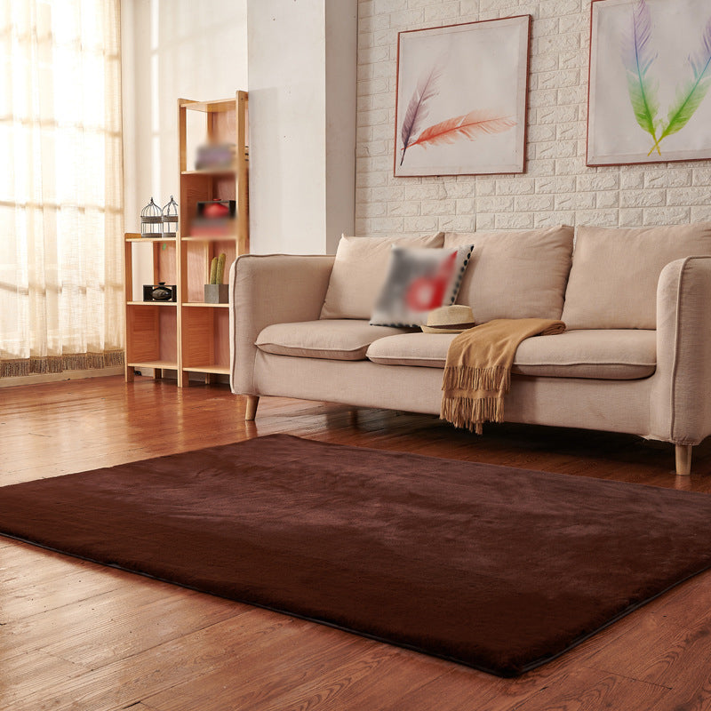 Área de sala de estar marrón alfombra Área de color sólido alfombra poliéster alfombra de respaldo sin deslizamiento