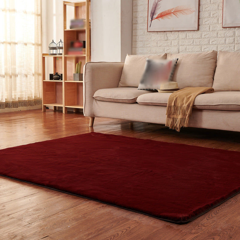 Área de sala de estar marrón alfombra Área de color sólido alfombra poliéster alfombra de respaldo sin deslizamiento