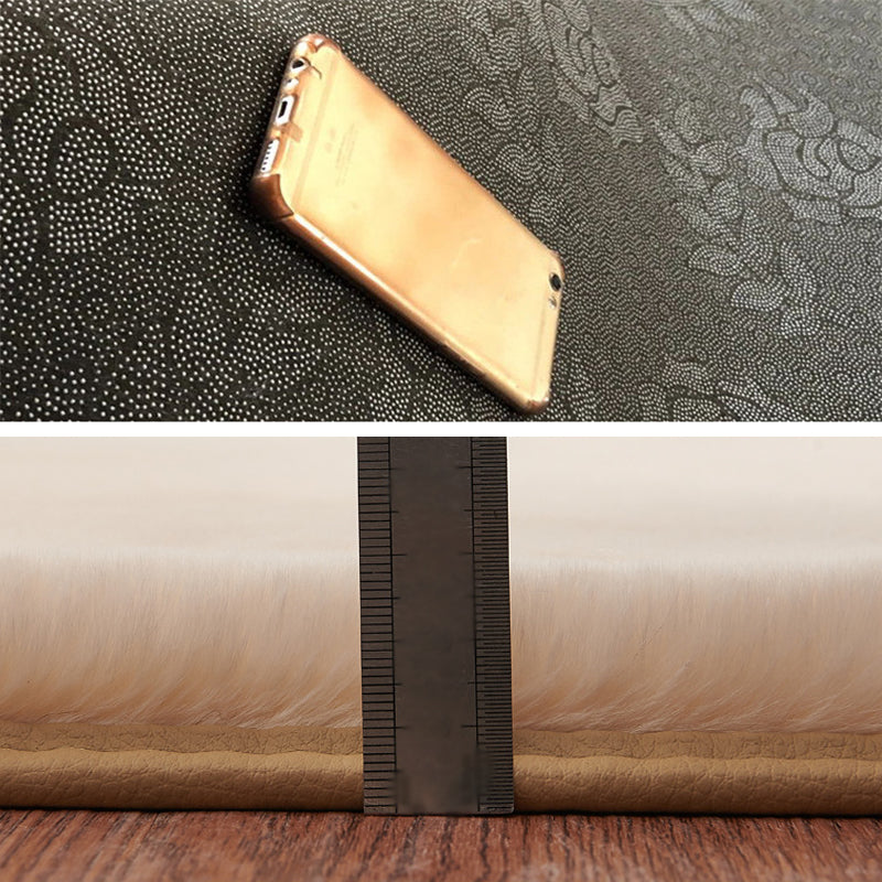 Área de sala de estar marrón alfombra Área de color sólido alfombra poliéster alfombra de respaldo sin deslizamiento