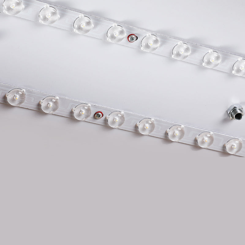 Plafonnier LED Log Color de simplicité moderne, plafonnier rectangulaire en bois avec abat-jour en acrylique