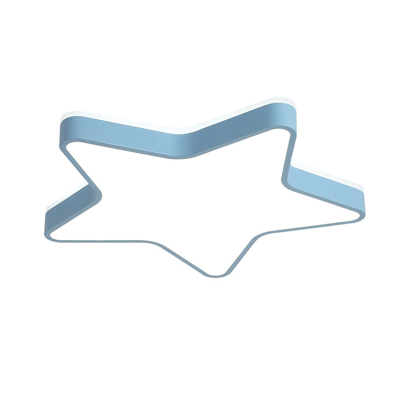 Acrylique Star LED Ceiling Light in Modern Concise Style Wrought Iron Macaron Flush Mount for Bedroom