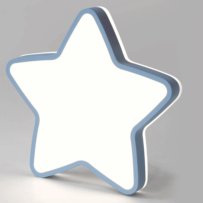 Acrylique Star LED Ceiling Light in Modern Concise Style Wrought Iron Macaron Flush Mount for Bedroom