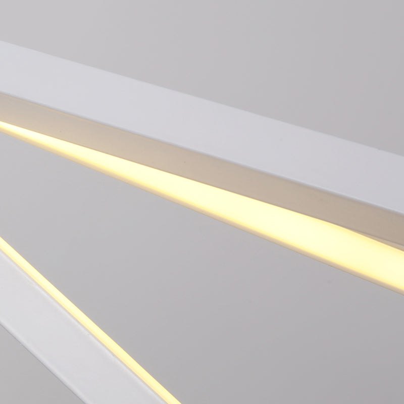 Modern Metal Chandelier Lamp Linear LED Island Pendant for Dining Room