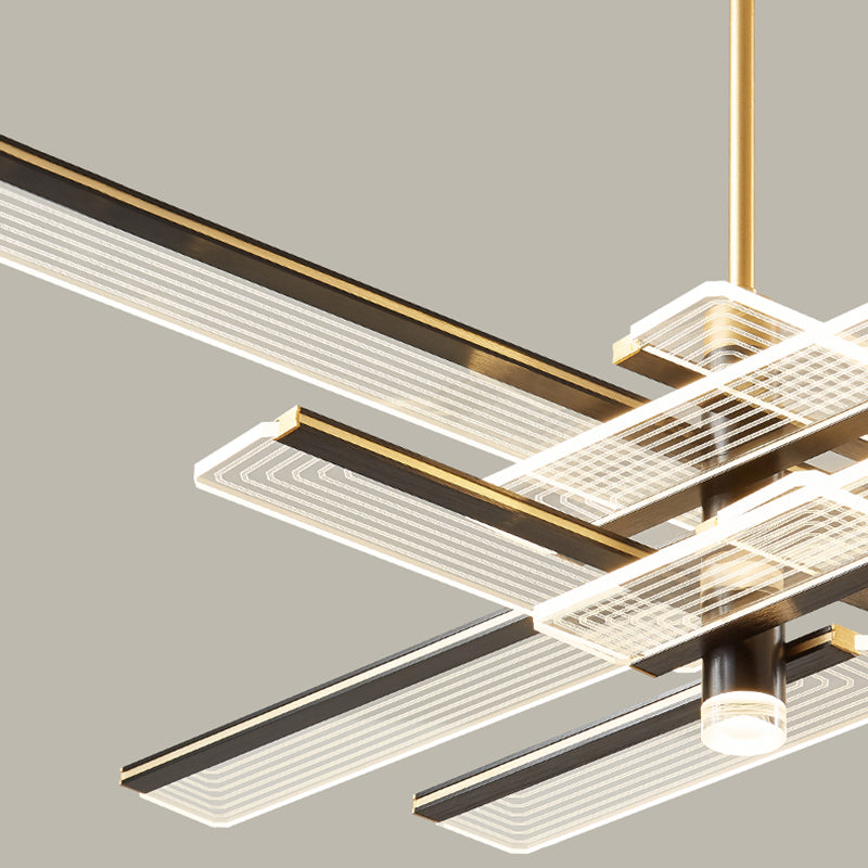 Linear Island Lighting colgante rectángulo colgante de las luces de isla en metal