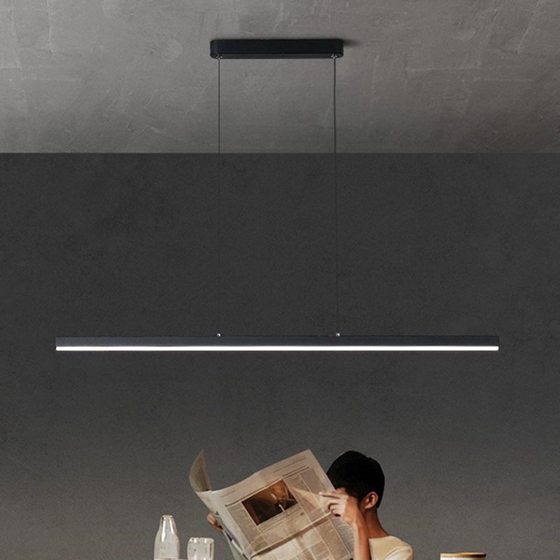 Modern Pendant Lighting for Kitchen Island Linear Pendant Lighting Hanging Lamp in Black