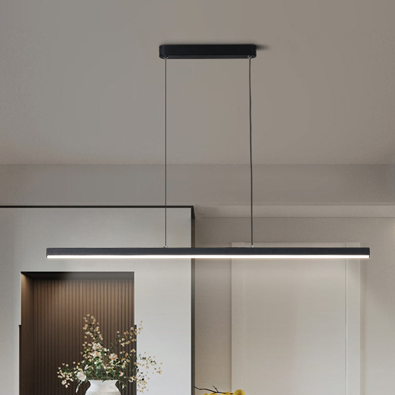 Modern Pendant Lighting for Kitchen Island Linear Pendant Lighting Hanging Lamp in Black